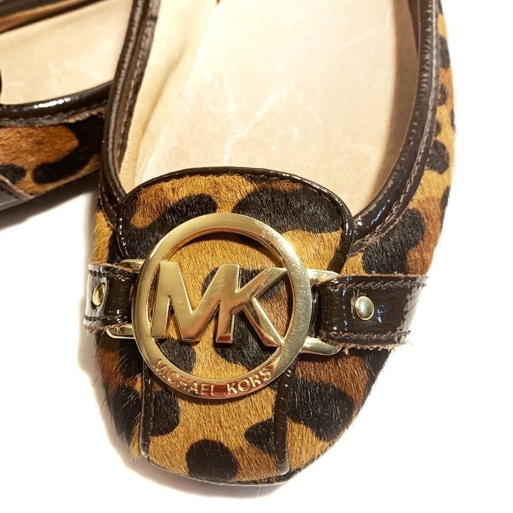 ☘️2X HP☘️ Michael Michael Kors Animal Print Calf Hair Fulton Flats (6.5) - Picture 2 of 13